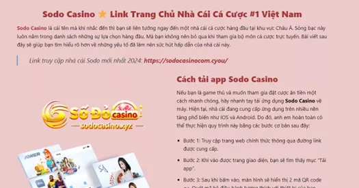 Cách đăng nhập vào Sodo Casino